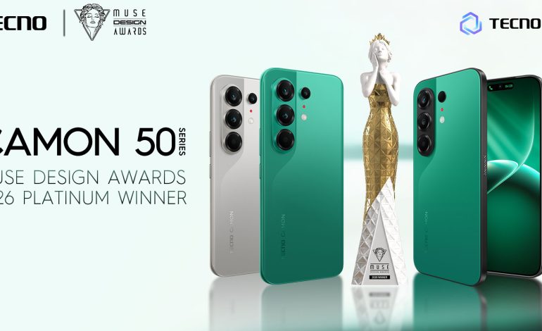 TECNO CAMON 50 Series wins Red Dot and MUSE Design Awards 2026 for premium smartphone design, Aqua Mode, AI tools, and advanced photography features.