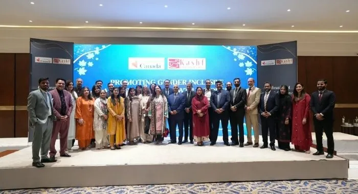 Kashf Foundation and Global Affairs Canada representatives gather at the partnership conclusion ceremony celebrating 10 years of advancing women's economic empowerment in Pakistan.